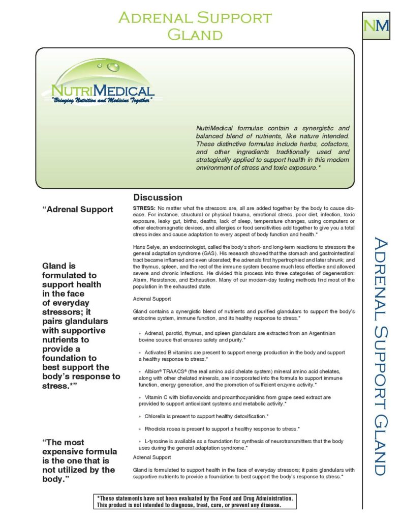 Adrenal Glandular Supplements Support